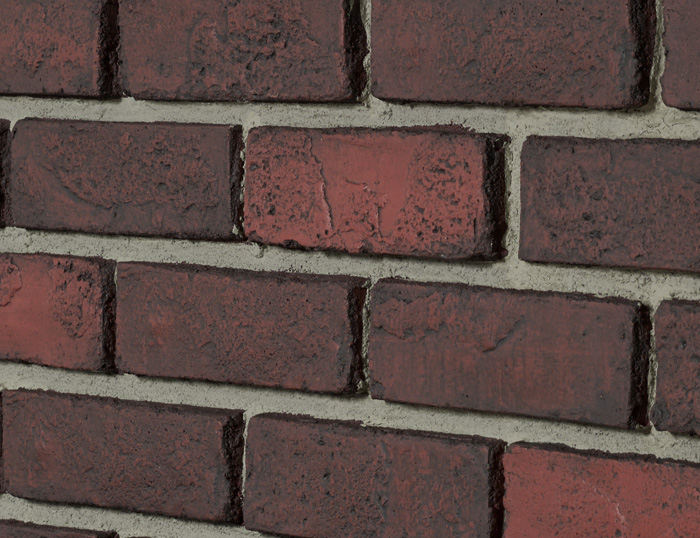 Tumbled Select Brick Interlock - Dark Red Gray Grout